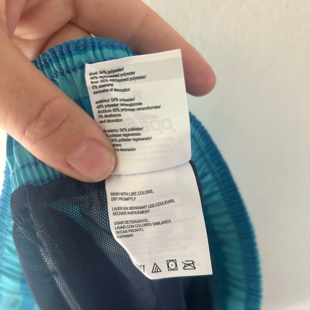 Speedo‎ Eco Comfort Stretch Bondi Boardshorts Palace Blue Striped Swim Trunks